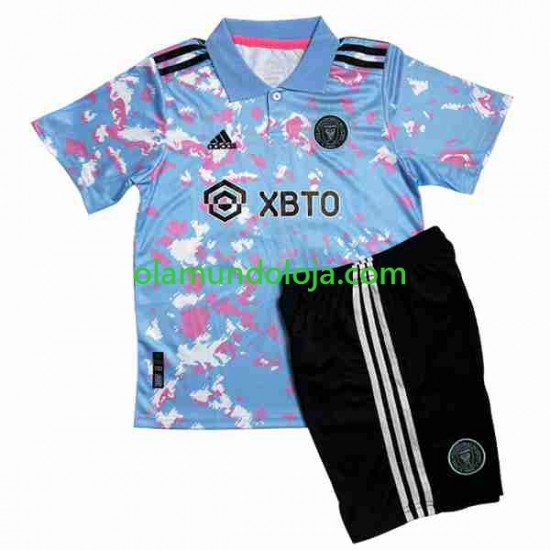 Camisola Inte Miami Lionel Messi 10 Criança Equipamento Terceiro 2023-2024 Manga Curta